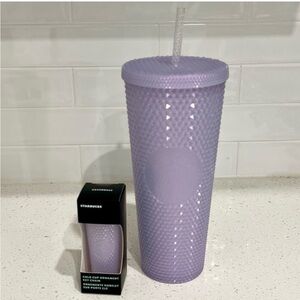 Thailand Starbucks Icy Purple studded tumbler and US Keychain